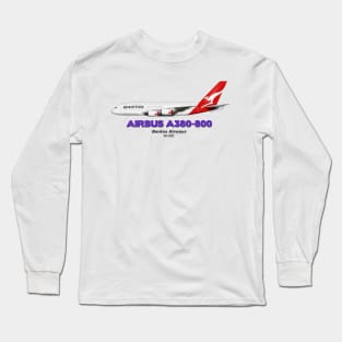 Airbus A380-800 - Qantas Airways Long Sleeve T-Shirt